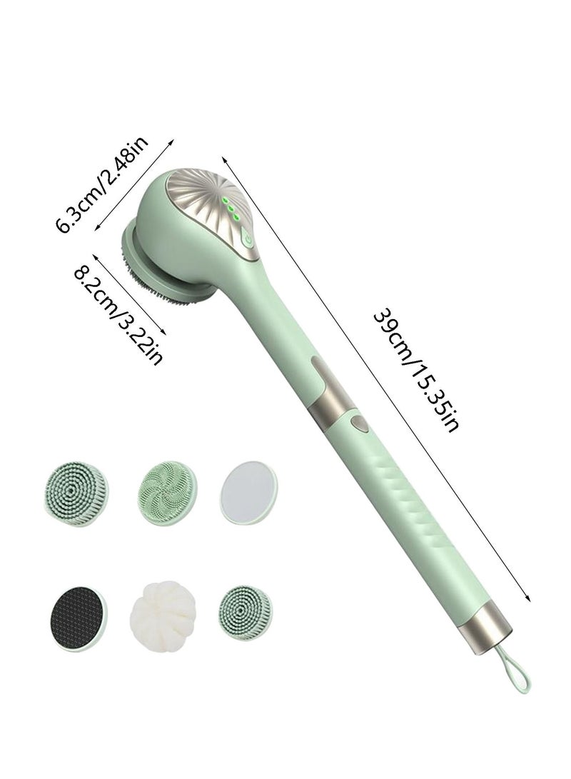 general Electric Body Brush, Three Files Of Strength, Long Battery Life, Electric Shower Brush For Exfoliation And Massage, Body Scrub, Long Handle Shower Brush, 6 Brus - Image 1