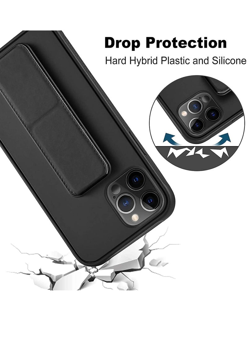 Case Cover Compatible with iPhone 15 plus Magnetic Car Mount Kickstand and holder, Premium Silicone Vertical and horizontal Hand Strap, and Grip with multi-stand - Image 4