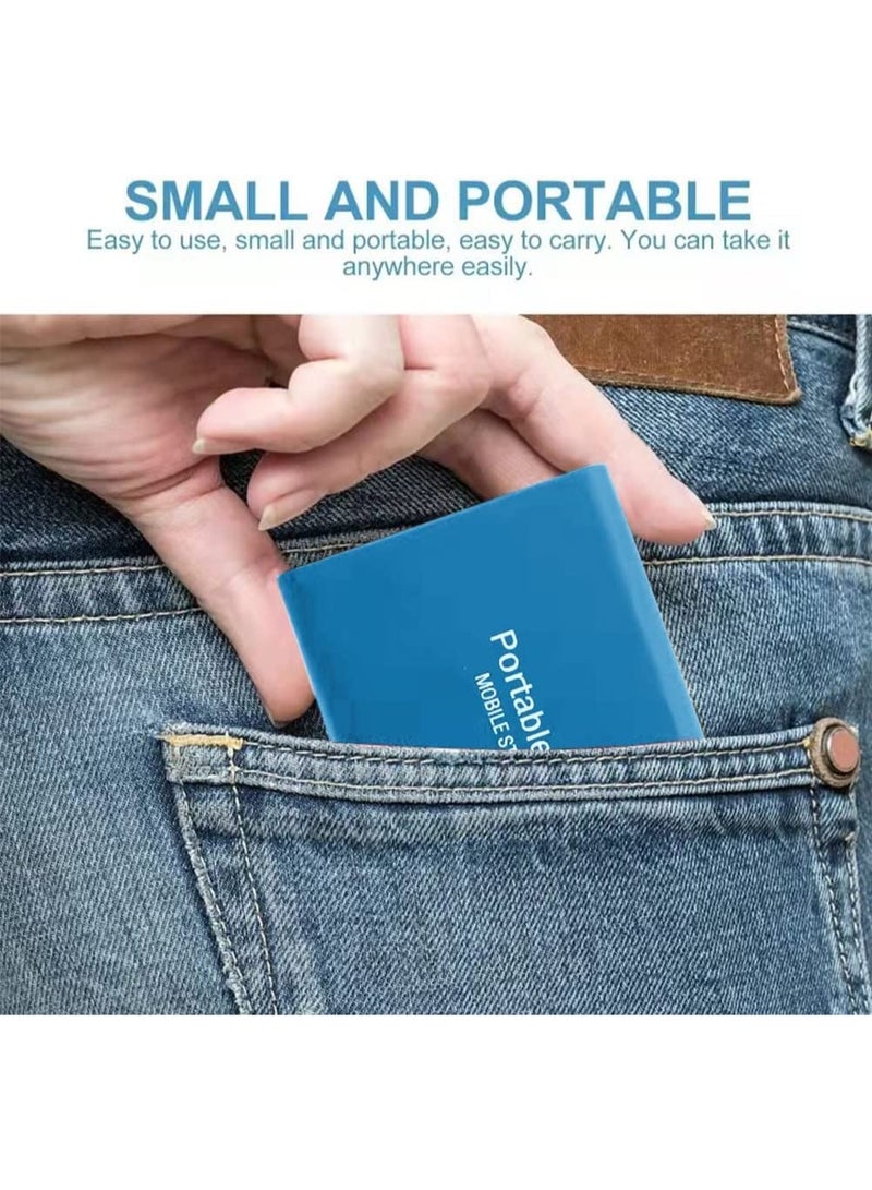 2TB Portable External SSD, 2000GB USB 3.1 High Speed Data Transfer, Computer Backup Drive Support Data Storage Transfer, USB C Mini Portable External Solid State Drive for PC/Laptop/Phones and More - Image 4