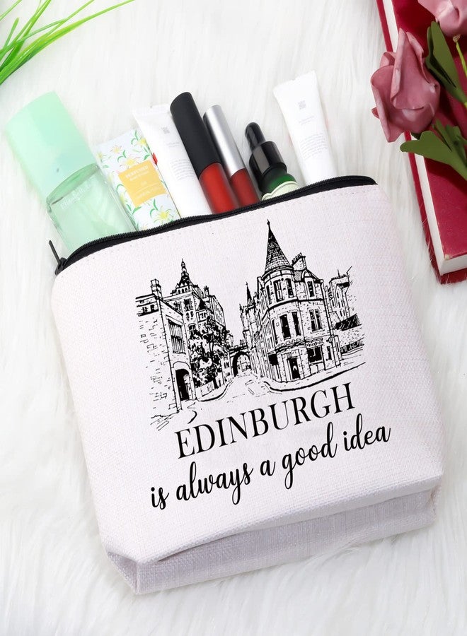 GJTIM Edinburgh Surprise Trip Gift Edinburgh Weekend Break Away Gift Scotland Trip Gift Edinburgh Scotland Souvenir Travel Zipper Makeup Bag (Good Idea Edinburgh Bag) - Image 5