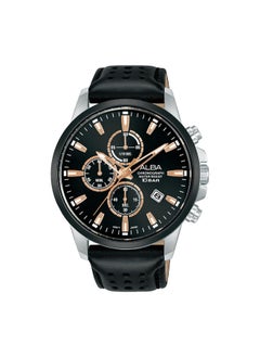 Alba Leather Chronograph Wrist Watch AM3915X1 