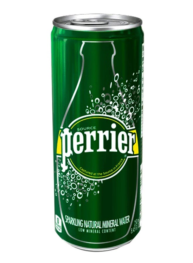 Perrier Natural Sparkling Mineral Water Slim Cans 10 × 250 ml - Image 1