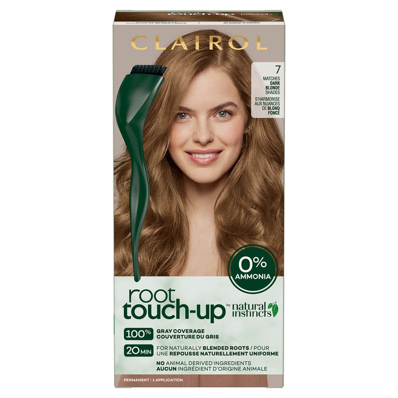 Clairol Root TouchUp by Natural Instincts Permanent Hair Dye 7 Blonde Hair Color Naturally Blended Roots with 100 Gray Coverage Vegan Ammonia Free Formula Pack of 1 - Image 2