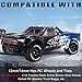 GLOBACT 12mm14mm Hex RC Wheels and Tires 110 RC Truck Tires for Arrma Senton Fury Slash Axial Losi Redcat Rc4wd Hex Detachable Replacement Black 4PCS - Image 4