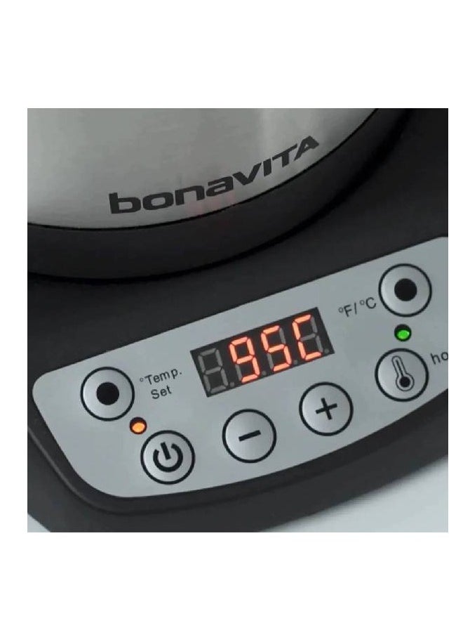 Bonavita - Electric Gooseneck Coffee Kettle I Adjustable temperature I Stainless Steel I Digital Display I 1 Liter - Image 1