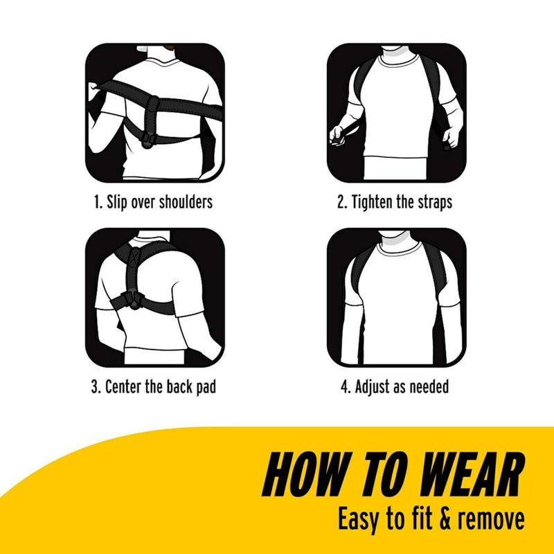 FUTURO مصحح وضعية FUTURO يناسب الرجال والنساء يساعد في تعزيز الوضعية الجيدة دعم الظهر مطور من قبل الأطباء قابل للتعديل - Image 5