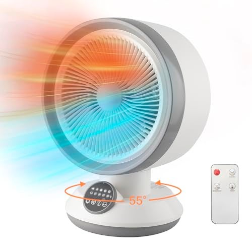 Trendgear 2 in 1 Heater Fan Combo, 1500W Portable Space Heater with Adjustable Thermostat, Electric Cooling Fan with Oscillating, Overheat & Tip-Over Protection, Ideal for Home & Office Use - Image 1