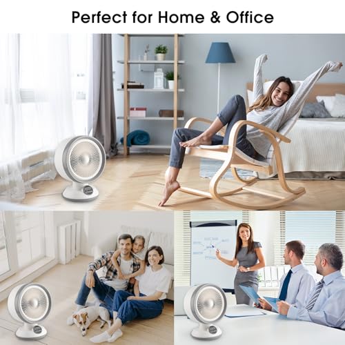 Trendgear 2 in 1 Heater Fan Combo, 1500W Portable Space Heater with Adjustable Thermostat, Electric Cooling Fan with Oscillating, Overheat & Tip-Over Protection, Ideal for Home & Office Use - Image 3
