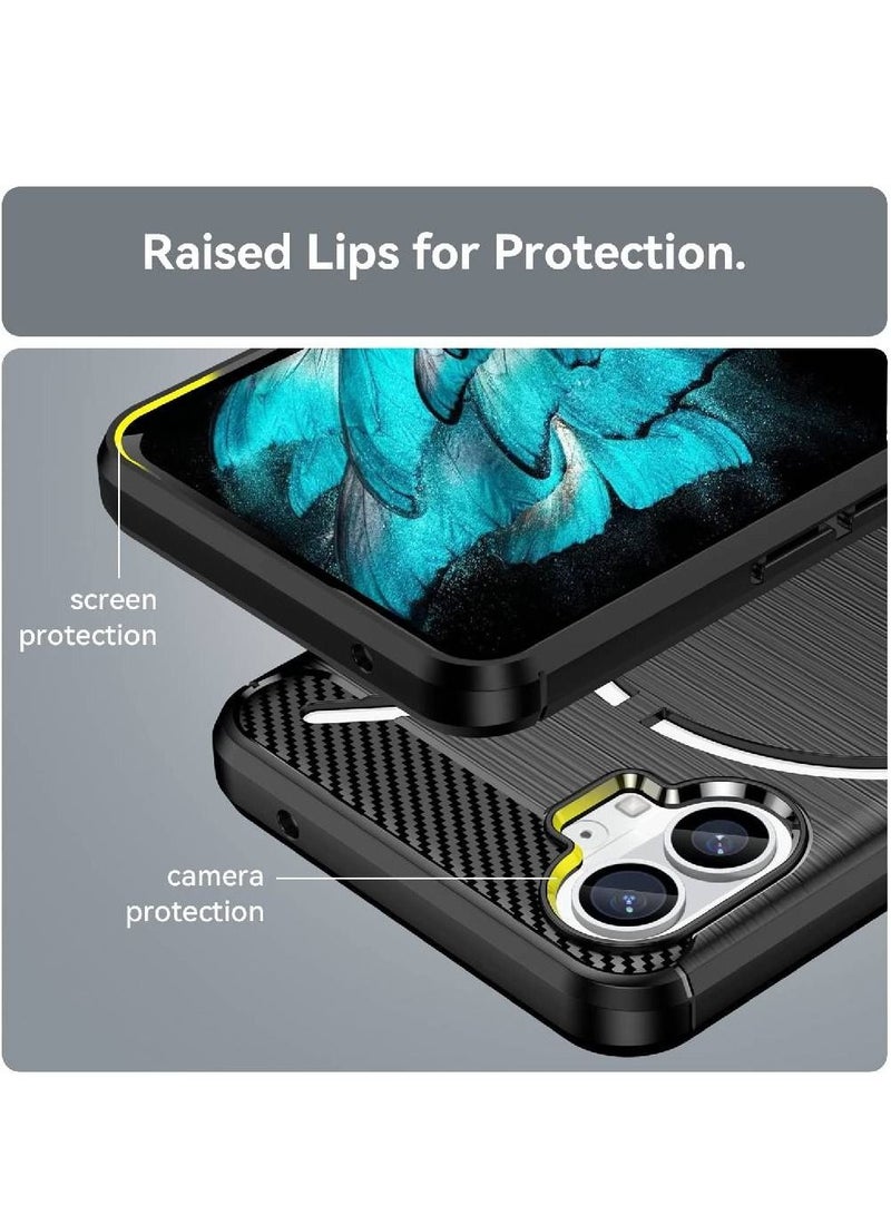 Ultra Slim Shock Absorption Soft TPU Drawing Protective Cases Cover for Nothing Phone 1 Black - Image 2