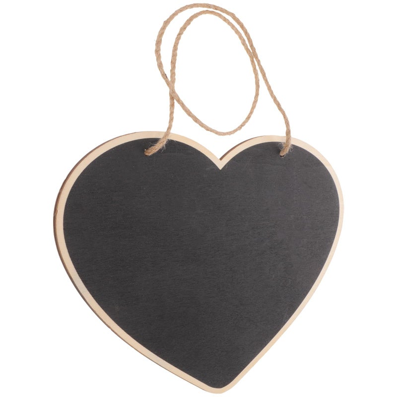 Heart Shaped Mini Chalkboard Sign Wooden Hanging Message Board 30x20cm Erasable - Image 2