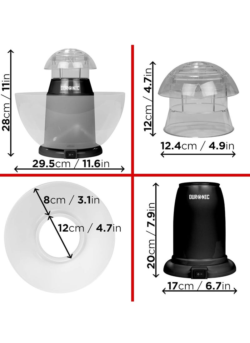 Duronic - POP50 Popcorn Maker | 50g Capacity | Electric Hot Air Cooking | Low-Calorie - Image 1