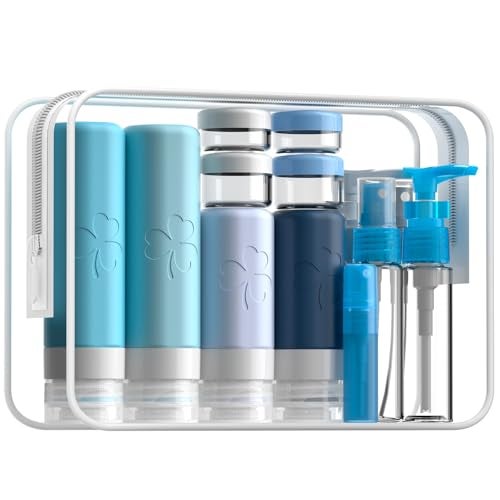 INSFIT 23 Pack Travel Bottles for Toiletries, TSA Approved Silicone Travel Size Toiletries with Toiletry Bag, BPA Free Leak Proof Refillable Travel Essentials for Liquids Shampoo Conditioner Lotion - Image 1