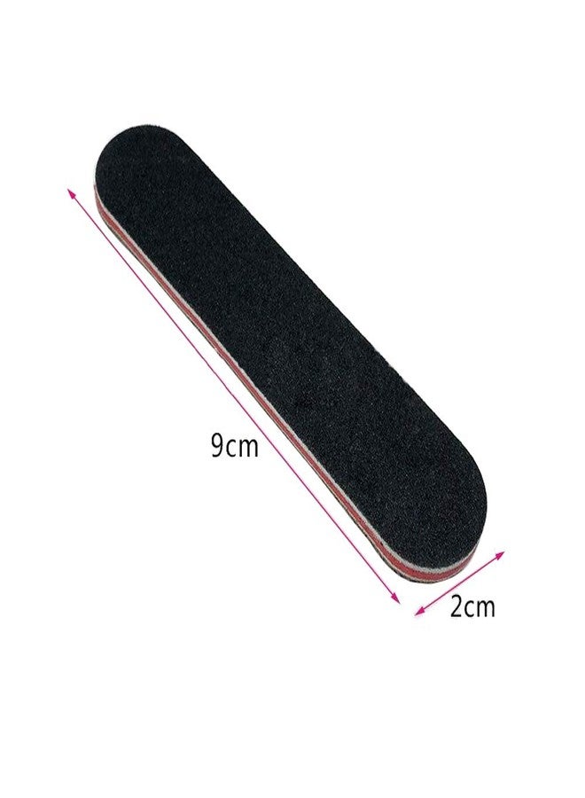 SYBL 12PCS Mini Proffessional Black Nail Files Emery Boards EVA Two-Sided Washable Artwork Cosmetic Manicure Pedicure Tools Trimming Polishing Buffering Files - Image 2