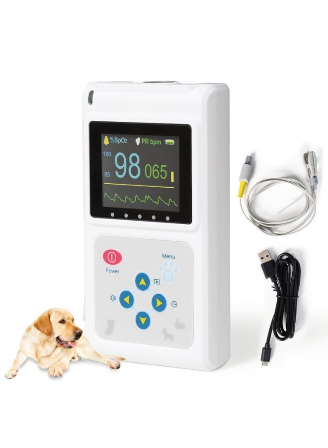 Veterinary Pulse Oximeter Handheld SPO2 & Pulse Rate Monitor with Ear/Tongue Sensor - Image 3