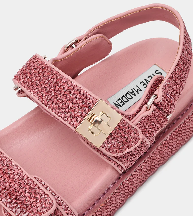 ستيف مادن Bigmona Women's Dusty Pink Flat Sandals
