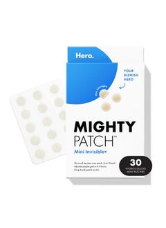 Hero Cosmetics Mighty Patch™ Mini Invisible+ Patches - Extra Small Daytime Hydrocolloid Acne Pimple Patches for Covering Zits and Blemishes, Blends Into Skin and Barely There (30ct 10mm Patches)