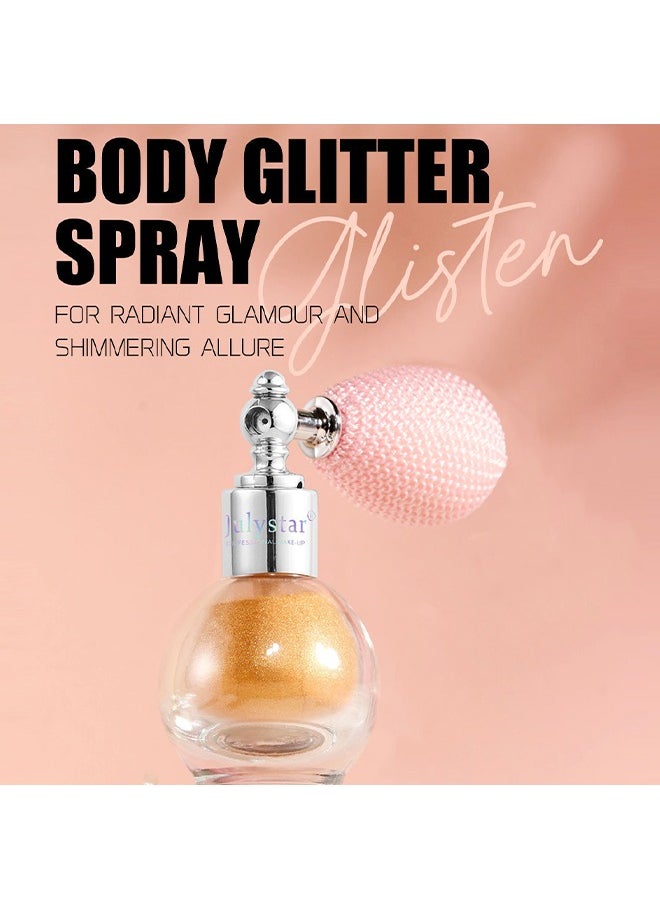 Julystar - Fairy Highlight , Facial Contouring Fine Shimmering Liquid Highlighter, Long-Lasting Sweatproof Stage Makeup Glitter Highlighter Powder Body Spray - #04 - Image 1