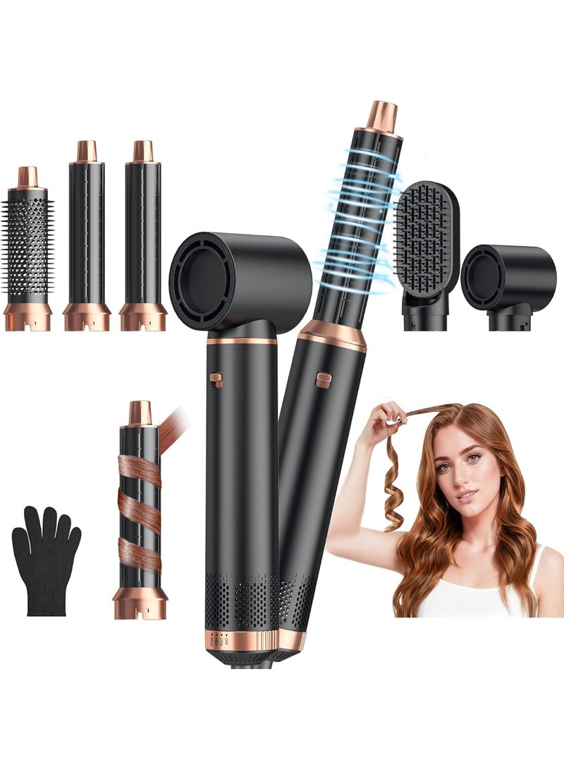 0TO1 TECH Blow Dryer Brush, 5 in 1 Upgrade Hair Dryer Brush Air Curler Air Curling Wrap Styler, Detachable Hot Air Brush Negative Ion Curling Brush Iron, Hair Styling Tools for Drying Curling Straightening - Image 1