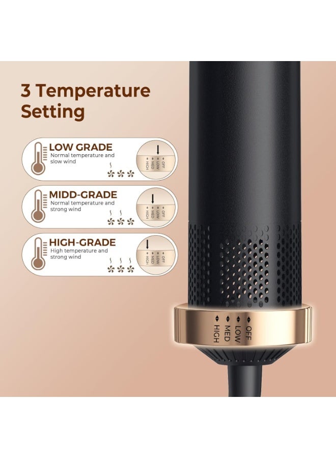 0TO1 TECH Blow Dryer Brush, 5 in 1 Upgrade Hair Dryer Brush Air Curler Air Curling Wrap Styler, Detachable Hot Air Brush Negative Ion Curling Brush Iron, Hair Styling Tools for Drying Curling Straightening - Image 4