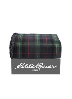 Eddie Bauer Throw Blanket Super Soft Reversible Cotton Flannel Sherpa Bedding Ideal And White Elephant Gifts Cozy Plaid Throw Blankets For Couch Pine Tartan Throw  - Image 5