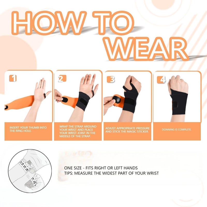 iStabo Wrist Brace Support for Carpal Tunnel Pain Relief, Ultra Thin Elastic for Tear, Ulnar Wrist wraps Repetitive Wrist Use Injury, Fit Left or Right Hand, Small and Medium Hands Sizes - Image 5