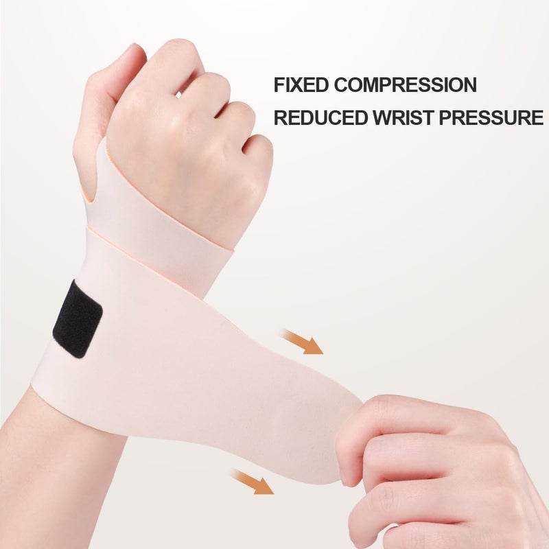 iStabo Wrist Brace Support for Carpal Tunnel Pain Relief, Ultra Thin Elastic for Tear, Ulnar Wrist wraps Repetitive Wrist Use Injury, Fit Left or Right Hand, Small and Medium Hands Sizes - Image 3
