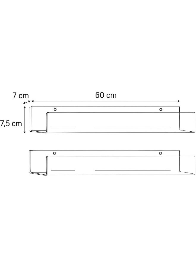 Horoof Home Horoof Home® Clear Acrylic Floating Bookshelves  - Image 2