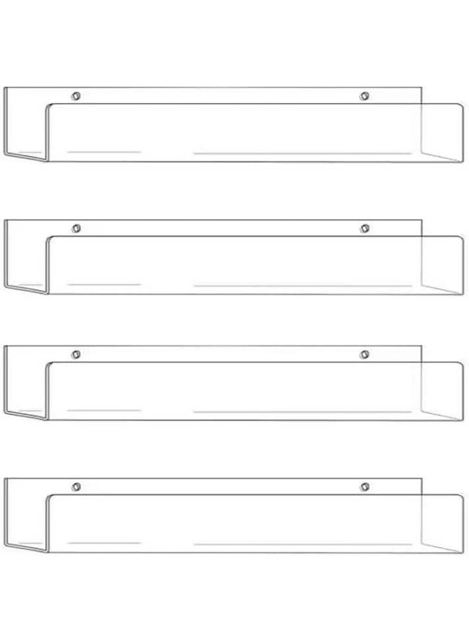 Horoof Home Horoof Home® Clear Acrylic Floating Bookshelves  - Image 1