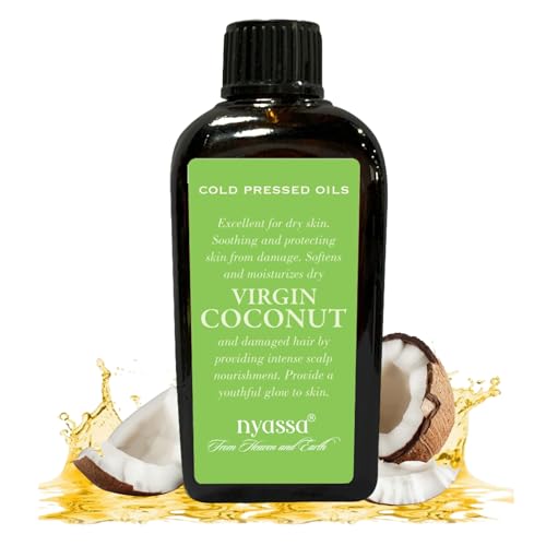 NYASSA 100% Pure & Natural Cold Pressed Coconut Oil 100ml | For Cooking, Skin, Hair & Baby Care | Undiluted Coconut Oil for Strong Hair, Scalp Nourishment & Deep Hydration - Image 1
