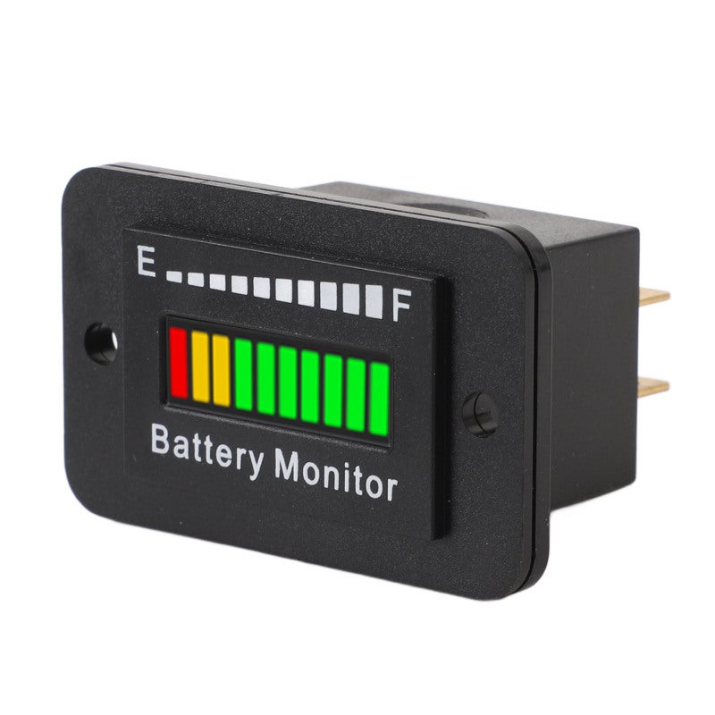 LED Battery Monitor Meter 12V-72V IP65 Waterproof Dustproof 3-Color LED Power Indicator - Real-Time Battery Fuel Gauge for Golf Carts Forklifts Lawn Mowers - Image 3