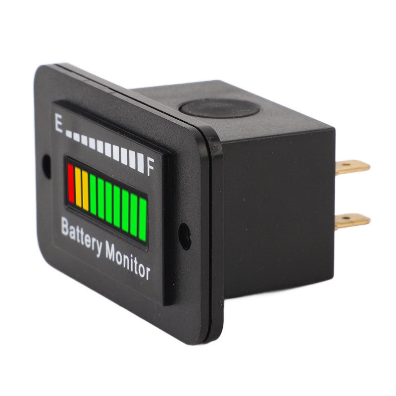 LED Battery Monitor Meter 12V-72V IP65 Waterproof Dustproof 3-Color LED Power Indicator - Real-Time Battery Fuel Gauge for Golf Carts Forklifts Lawn Mowers - Image 4