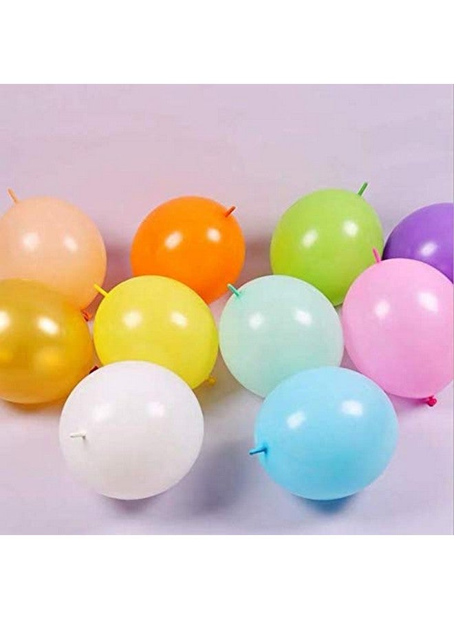 IN-JOOYAA 10 Inch White Latex Link Balloon 50 Pcs Quick Linkable Balloon for Party Decoration - Image 5