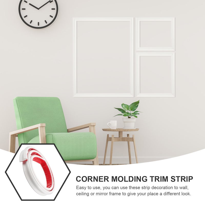 1 Roll Corner Molding Trim Strip Peel and Stick Trim Wall Corner Molding Trim - Image 3