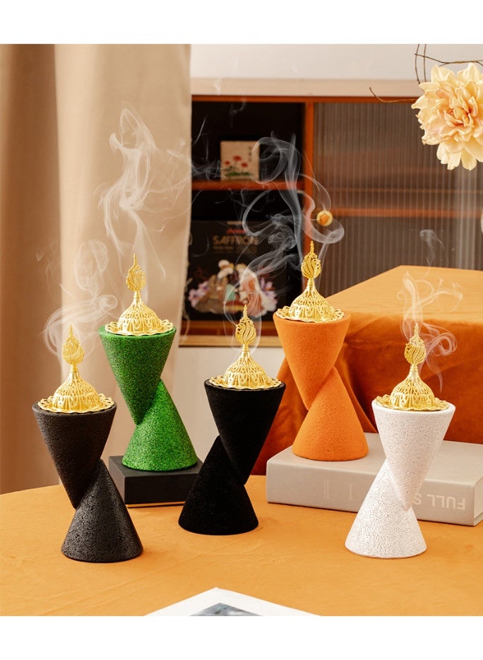 مبخرة راتنج تصميم مخروط مزدوج – موزع عطور زينة حرفية ديكور منزلي هدية - Image 3