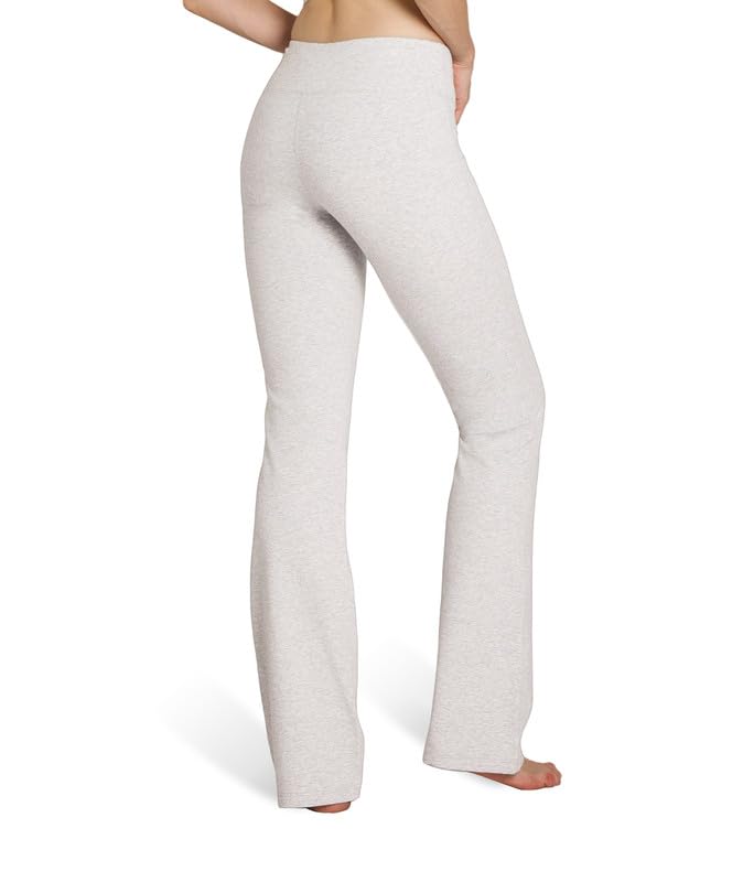 Houmous S-XXXL 29''31''33''35'' Inseam Women's Cotton Bootcut Pants Inner Pocket(Regular-33 Inseam-Light Heather Grey, Large) - Image 2