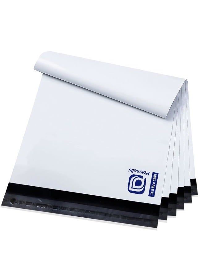 POLYSELLS Poly Mailers Shipping Envelopes, Strong Adhesive Sealing, Waterproof, and Tear-resistant Postal Mailing Bags. Mailer Bags for clothing, books, and accessories. (White, 14.5x19 Inch, 100 pc) - Image 1
