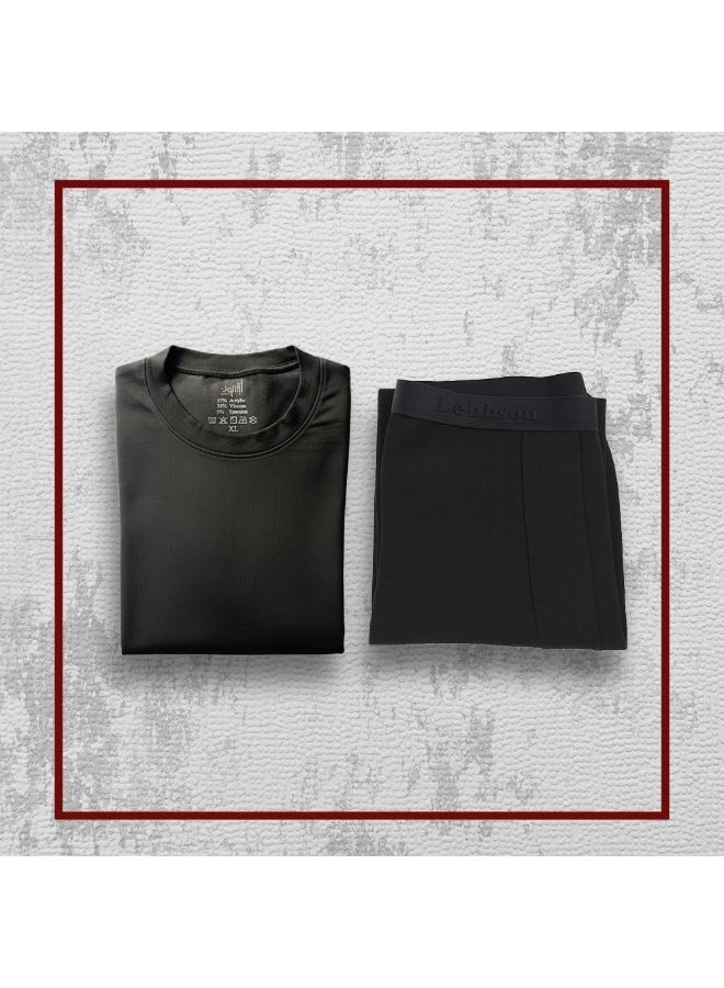 Lebbson Men's Thermal Long Sleeve Top and Bottom Underwear Set - Image 1