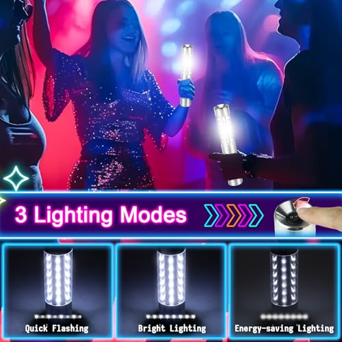Czgor Bottle Service Light 6 Pack, Rechargeable LED Strobe Baton Lights, Reusable LED Champagne Bottle Handheld Lighting Topper for Bar Nightclub Concert Event Outdoor - Image 3