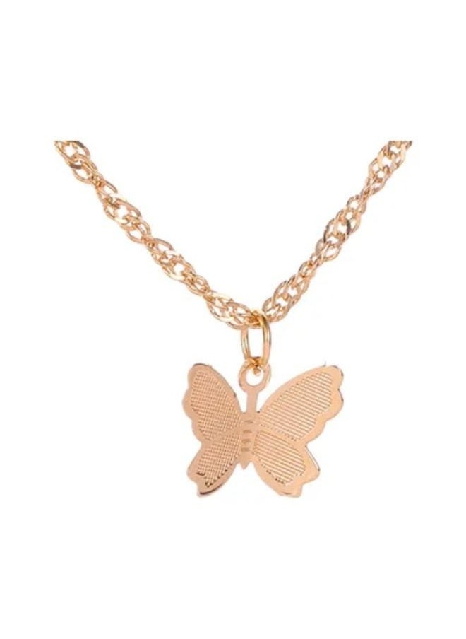 Generic Butterfly Design Solid Color Necklace 