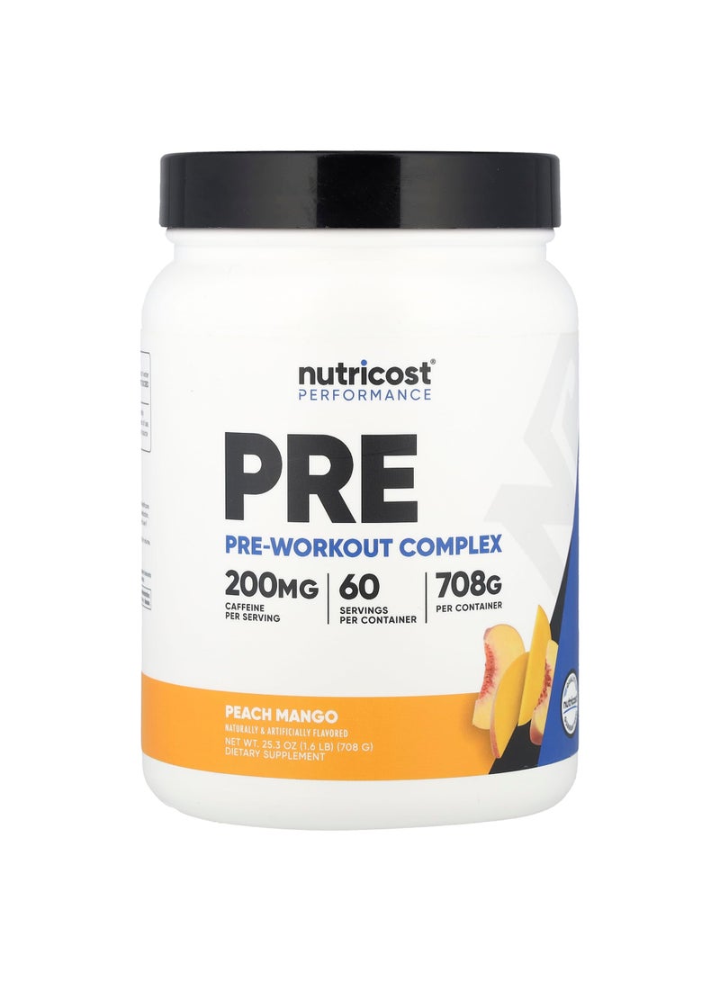 Nutricost Performance, Pre-Workout Complex, Peach Mango, 1.6 lb (708 g)