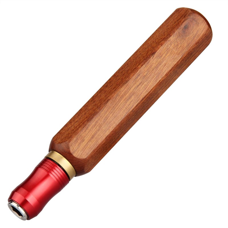 TOOLCOOL Wooden Quick Change Screwdriver Handle Magnetic 1/4 Bit Driver Handle Quick Release Bit Holder - Image 1