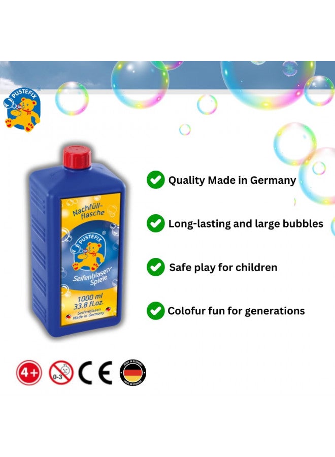 PUSTEFIX 33.8 oz Refill Bottle of Pustefix Liquid Bubble Blowing Soap Solution, 1000ml - Image 3