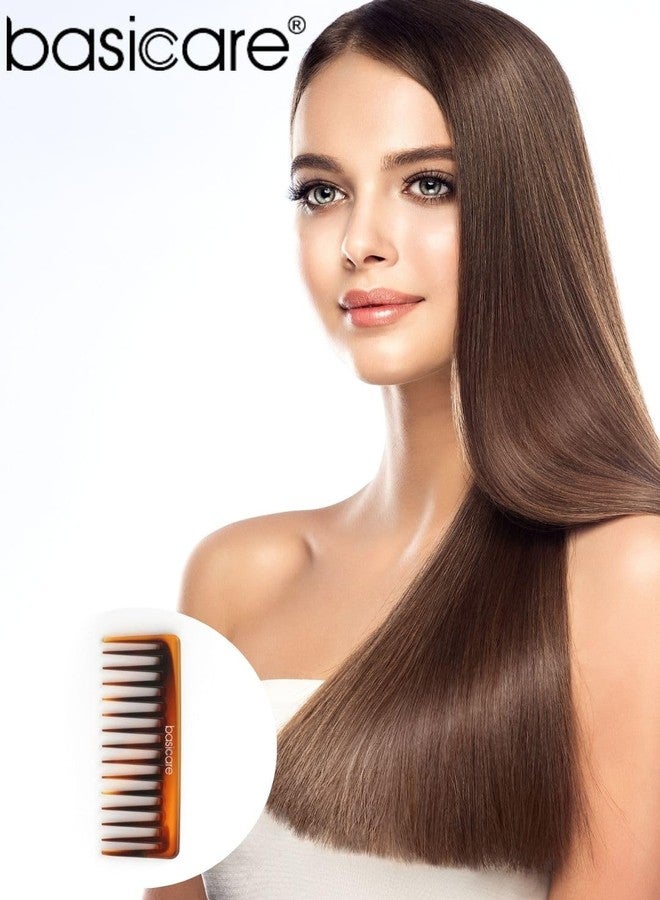 Basicare Set Of 2 Wide Teeth Wet Care Detailing Hair Comb (Brown12, 2pcs) - Image 4