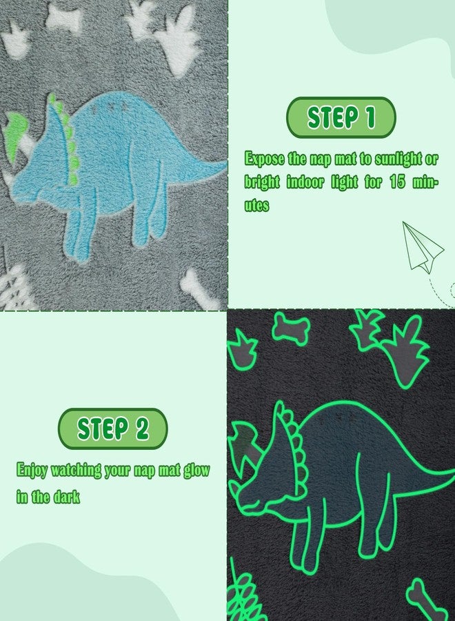 Decalsweet Kids Sleeping Bag Soft Plush Glowing Toddler Nap Mat with Pillow for Boys Girls Large Sleeping Mat for Daycare Preschool Kindergarten - Image 5