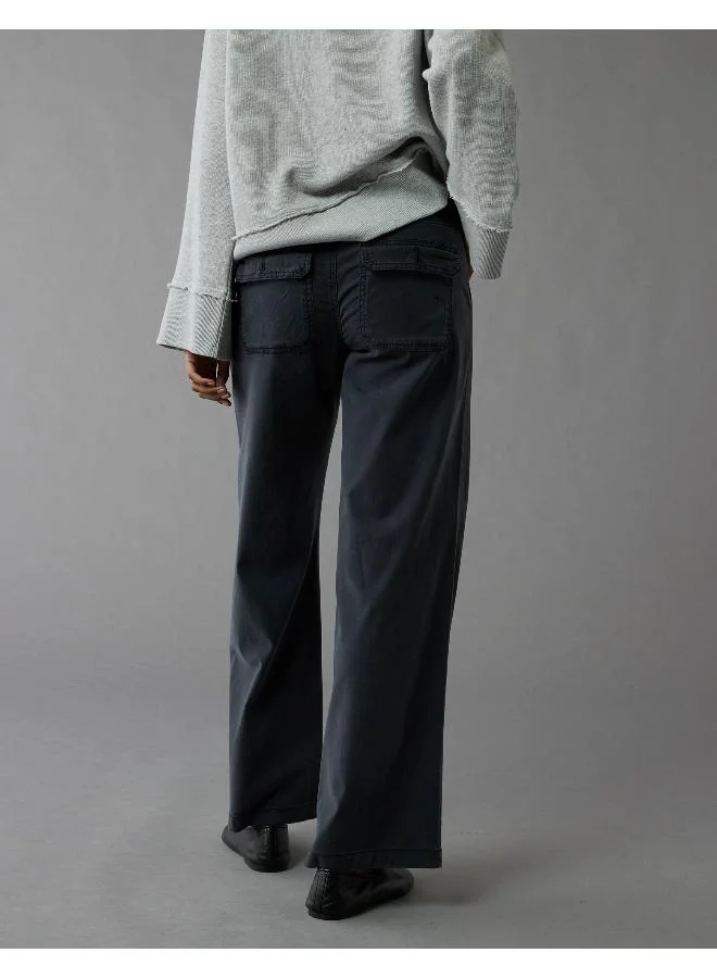 American Eagle AE Stretch Low-Rise Baggy Wide-Leg Pant