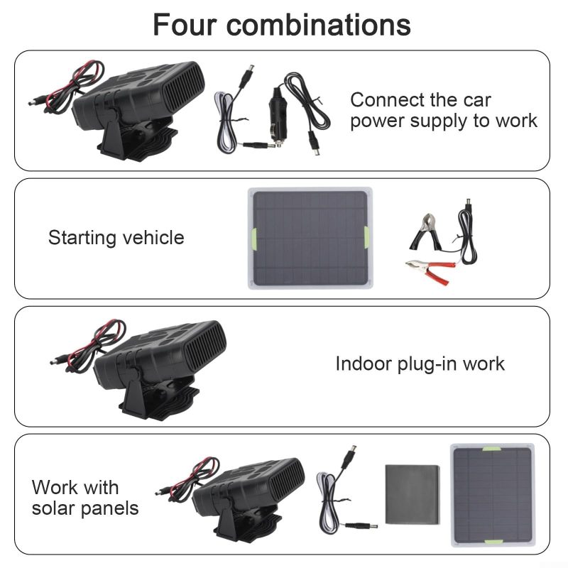 Solar Heater Panel 20W Cord-Free Solar Heating - Dual Power Mode Solar Powered Heater for Greenhouses Chicken Coops Dog Houses Farm Shelters - Image 4