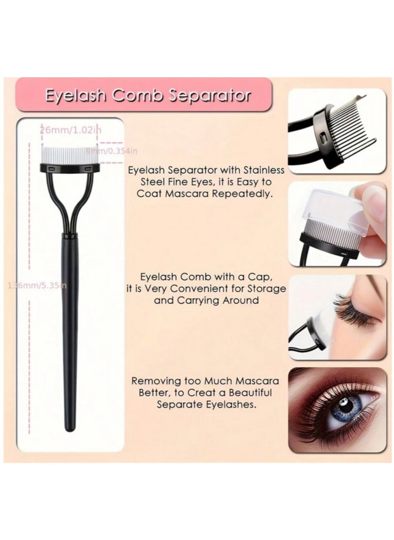 Generic - Eyelash Curler Kit for Women Includes Eyelash Curler, Eyebrow Brush, Comb & Separator, Mascara Brush, Angled Brow Brush, and 10 Extra Silicone Replacement Eyebrow & Eyelash Pads to Fit All Eye Shapes - Image 1