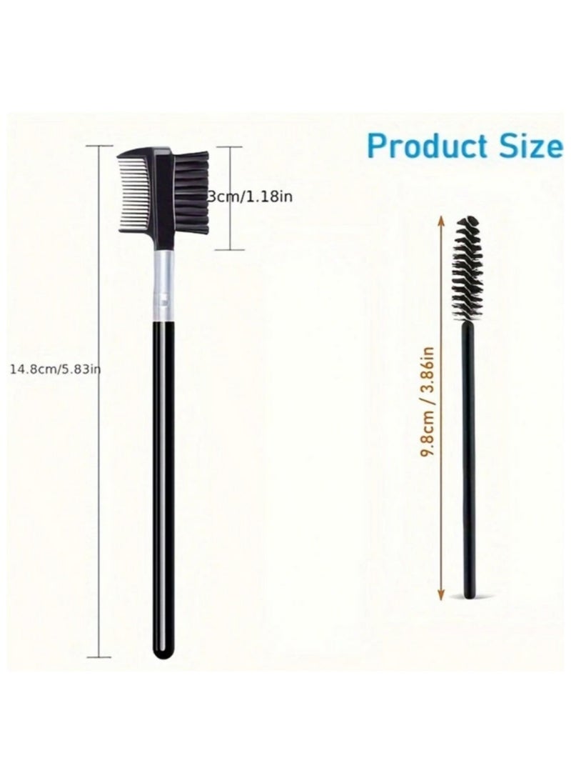Generic - Eyelash Curler Kit for Women Includes Eyelash Curler, Eyebrow Brush, Comb & Separator, Mascara Brush, Angled Brow Brush, and 10 Extra Silicone Replacement Eyebrow & Eyelash Pads to Fit All Eye Shapes - Image 1