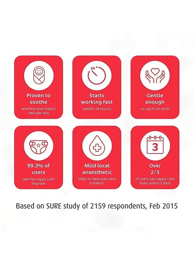 سودو كريم كريم سودوكريم المطهر للعلاج 125 جم، كريم طفح الحفاضات للأطفال، يحمي البشرة من التهيج، مرهم مضاد للبكتيريا لعلاج الطفح والجروح السطحية والبشرة الحساسة - Image 5