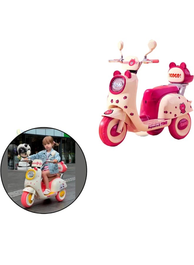 Toy Box Children Electric Scooter Ride On Battery Powered 3 Wheel Motorbike For Kids 2 And Up - Image 2